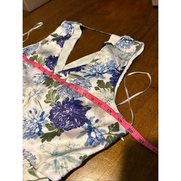 New Sam Edelman Womens Silky Floral Print Midi Dress Purple Mist Size Large - Picture 11 of 14